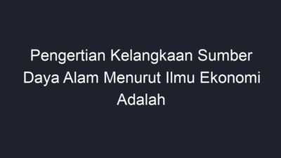 Kelangkaan Sumber Daya Analisis Ekonomi dan Faktor Penyebab