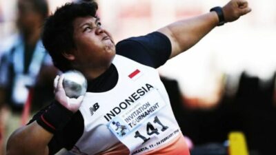 Sudut sektor tolak peluru adalah