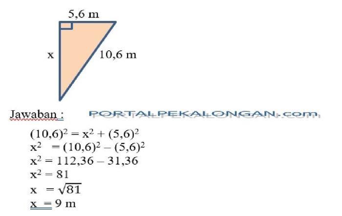 Soal pythagoras kelas 8