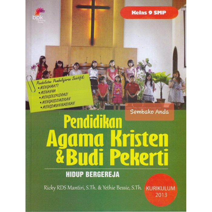 Kd agama kristen sd kurikulum 2013