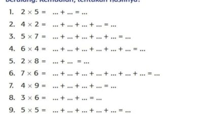 Soal perkalian kelas 2
