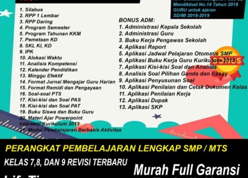 Perangkat Pembelajaran K13 SMP Revisi 2018 Panduan Mutakhir