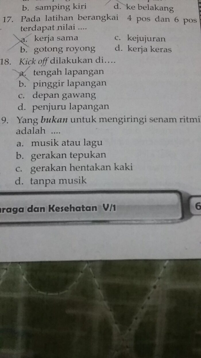 Contoh irama yang mengiringi gerak ritmik kecuali