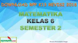 Rpp matematika kelas 6 k13 revisi 2018