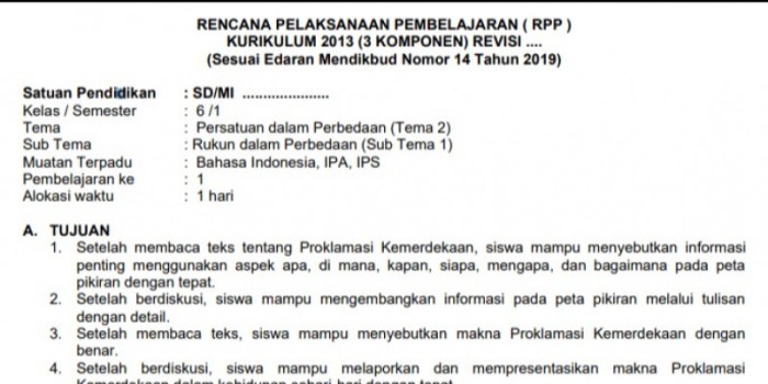 Rpp daring kelas 2 sd