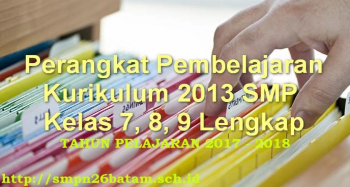 Download perangkat pembelajaran k13 revisi 2017 smp