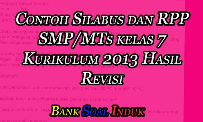 Rpp smp kelas 7 kurikulum 2013 revisi 2017