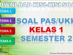 Kisi-kisi PAS Kelas 1 Semester 1 2021
