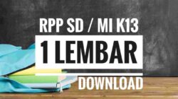 Download RPP 1 Lembar SD Semester 1 Panduan Lengkap
