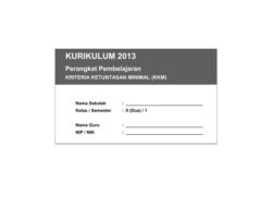 KKM Kelas 2 K13 Revisi 2017 Panduan dan Strategi Pembelajaran