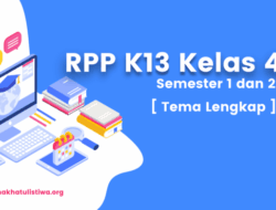 RPP K13 Kelas 4 Revisi 2018 Panduan Pembelajaran