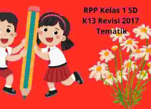 Unduh RPP Kelas 1 SD Kurikulum 2013 Revisi 2017