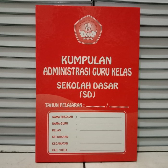 Aplikasi administrasi guru kelas sd k13 2020