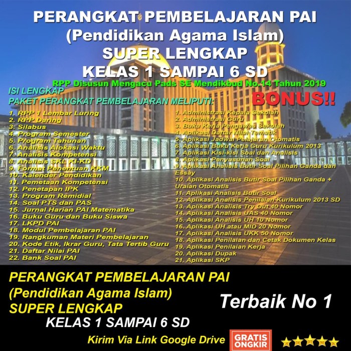 Perangkat pembelajaran pai k13 sd
