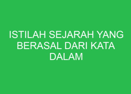 Jejak Sejarah Belanda dalam Bahasa Indonesia