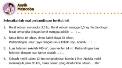 Soal Perbandingan Kelas 5 Memahami Konsep dan Strategi