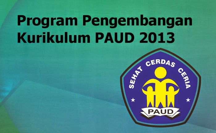 Kurikulum paud 2013 revisi 2017