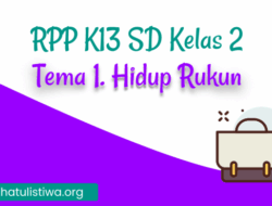 RPP K13 Kelas 1 Revisi 2016 Panduan Pembelajaran Efektif
