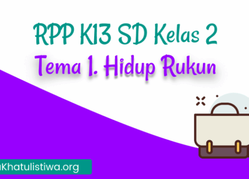 RPP K13 Kelas 1 Revisi 2016 Panduan Pembelajaran Efektif