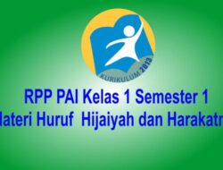 RPP PAI Kelas 1 Semester 1 2021 Panduan Pembelajaran