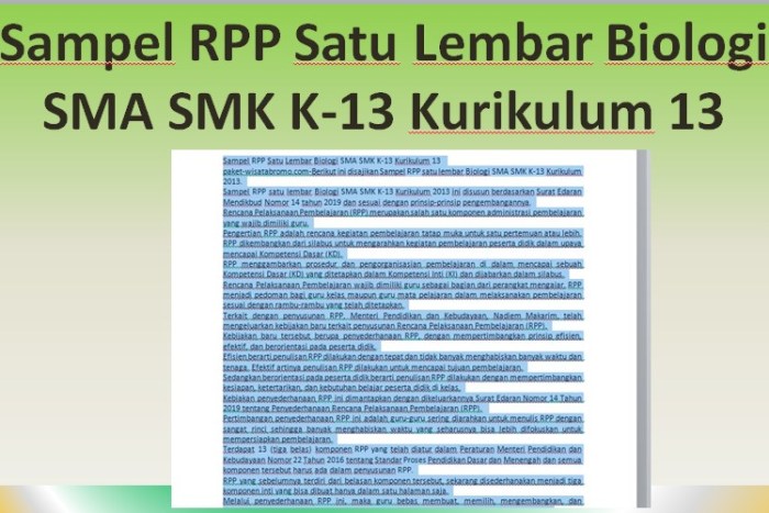 Rpp biologi smk