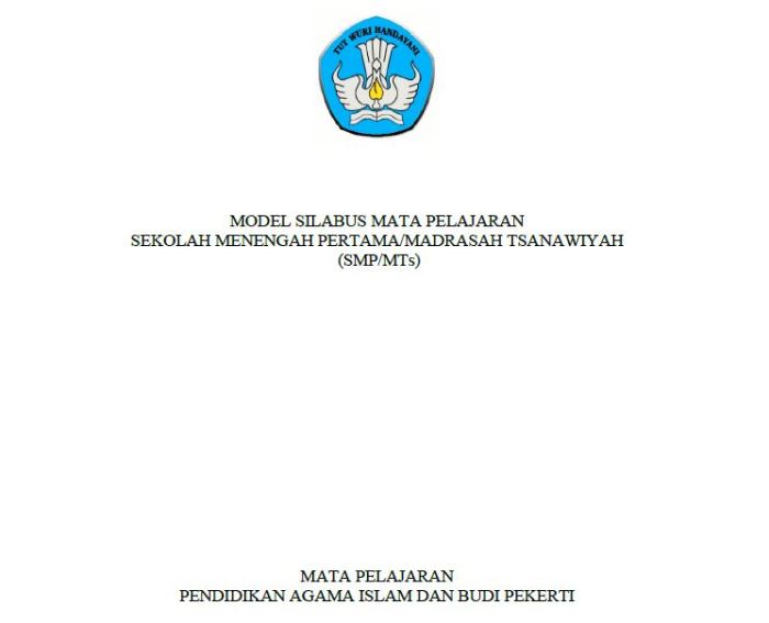 Silabus pai smp kurikulum 2013 revisi 2017