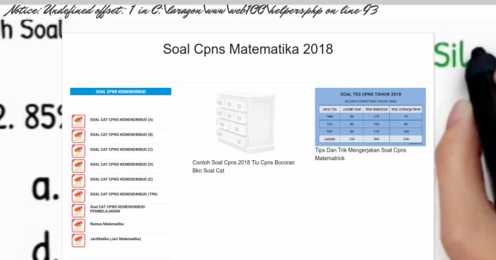 Soal soal cat cpns 2018