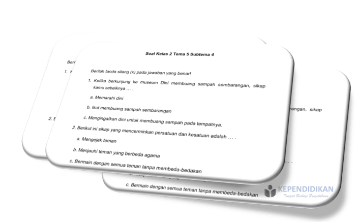 Soal tematik kelas 4 semester 2 kurikulum 2013 revisi 2016