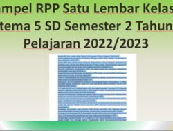 RPP Satu Lembar Kelas 2 Panduan Praktis untuk Guru Efektif dan Pembelajaran Menyenangkan