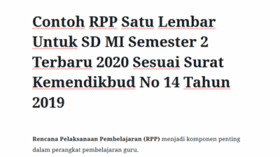 Contoh Lembar Pengesahan RPP Panduan Lengkap untuk Guru