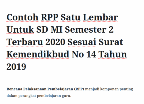 Contoh Lembar Pengesahan RPP Panduan Lengkap untuk Guru