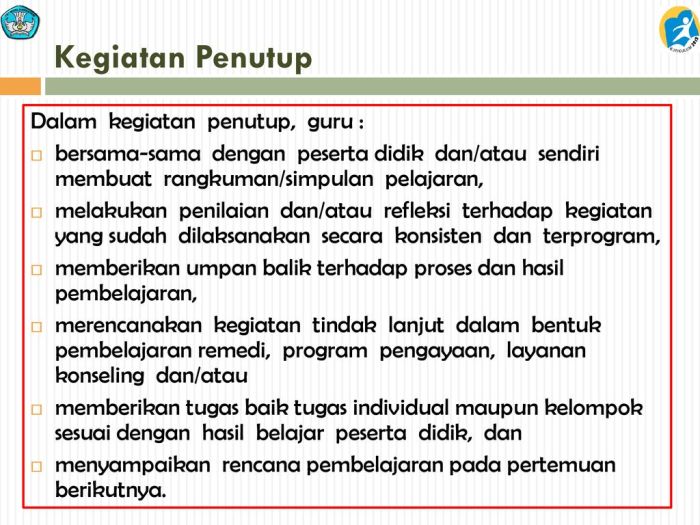 Kegiatan penutup rpp