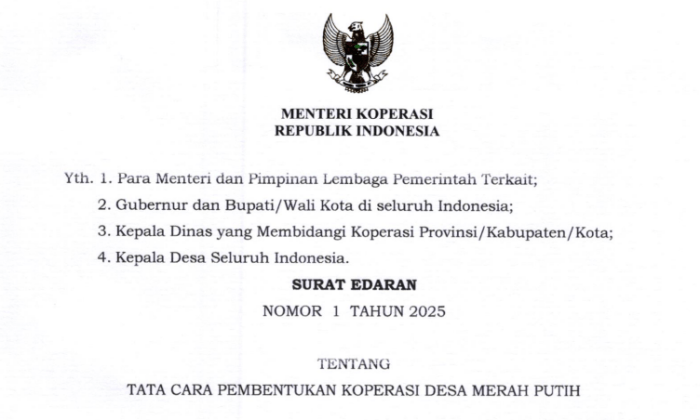 Persyaratan menjadi anggota koperasi desa merah putih