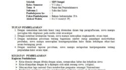 Contoh RPP Satu Lembar Matematika Kelas 5 SD
