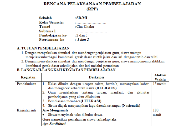 Rpp 1 lembar