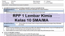 RPP 1 Lembar SMA  Ringkas, Efektif, dan Menarik