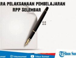 Contoh RPP Selembar Panduan Praktis Kurikulum Merdeka Belajar