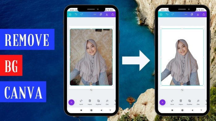 Cara menghapus background foto di canva