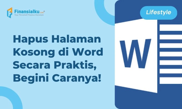 Cara menghapus sheet kosong di word