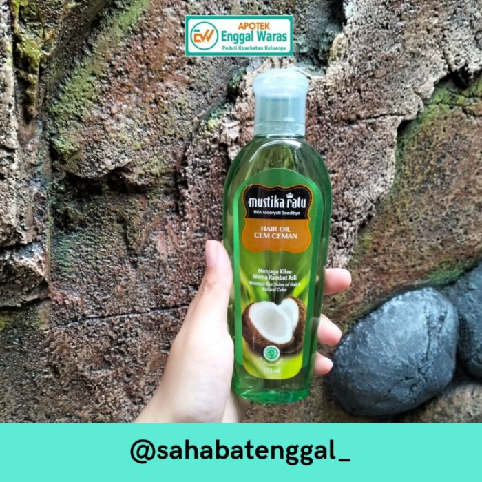 Cara pakai mustika ratu hair oil cem ceman