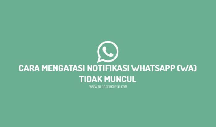 Cara agar notifikasi wa tidak terbaca