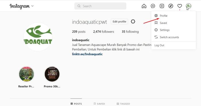 Cara menyingkat link instagram