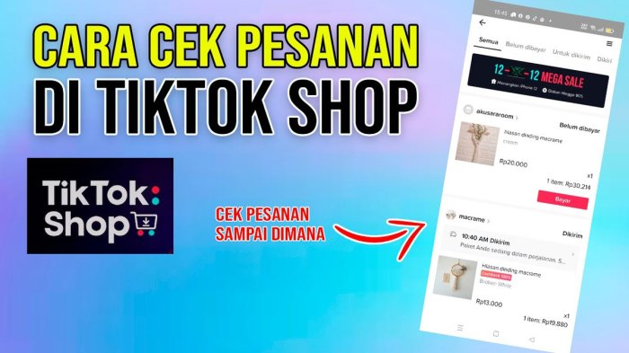 Cara melihat pesanan di tiktok