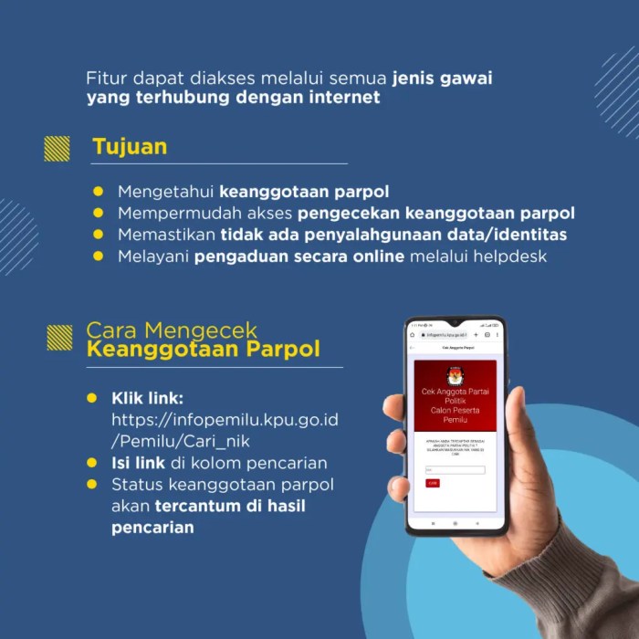 Cara mengecek keanggotaan partai