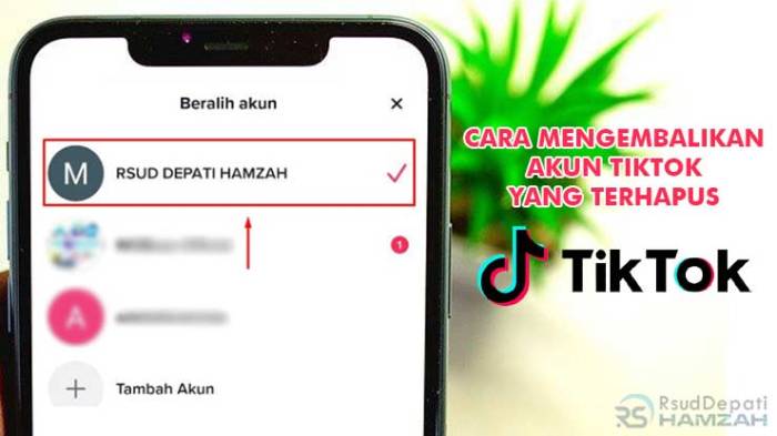 Cara mengganti akun tik tok