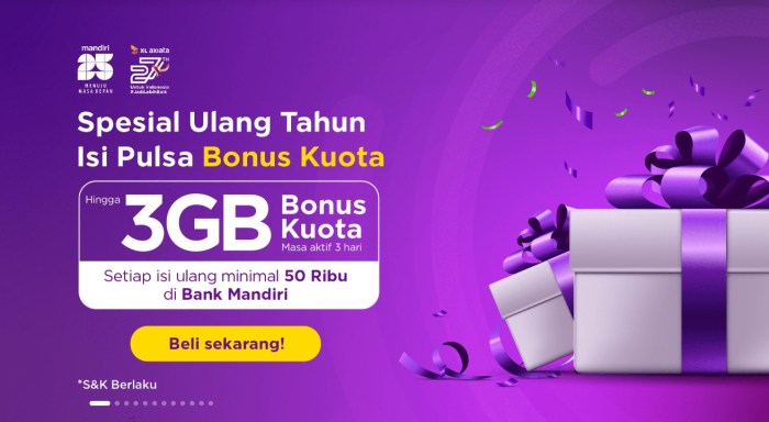 Cara mendapatkan kuota gratis axis 1gb