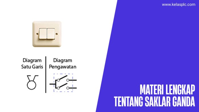Cara sambung saklar ganda