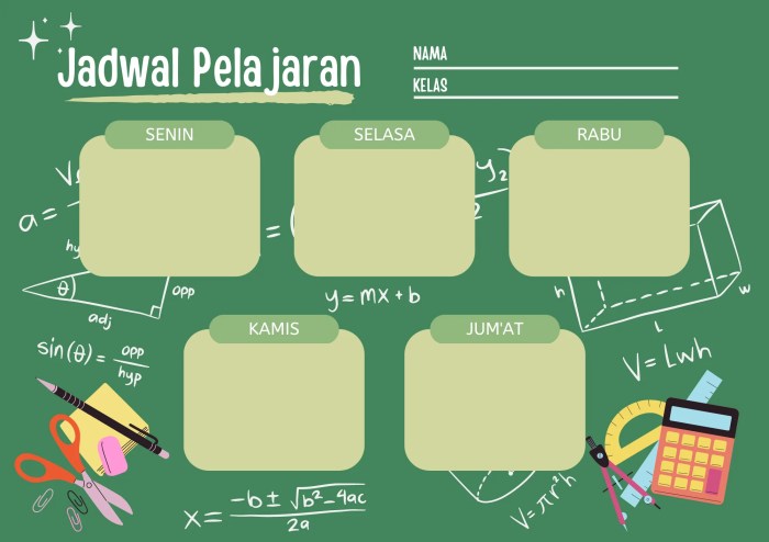 Cara membuat jadwal pelajaran di word