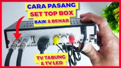 Cara pasang set top box tv tabung
