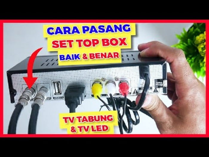 Cara pasang set top box tv tabung
